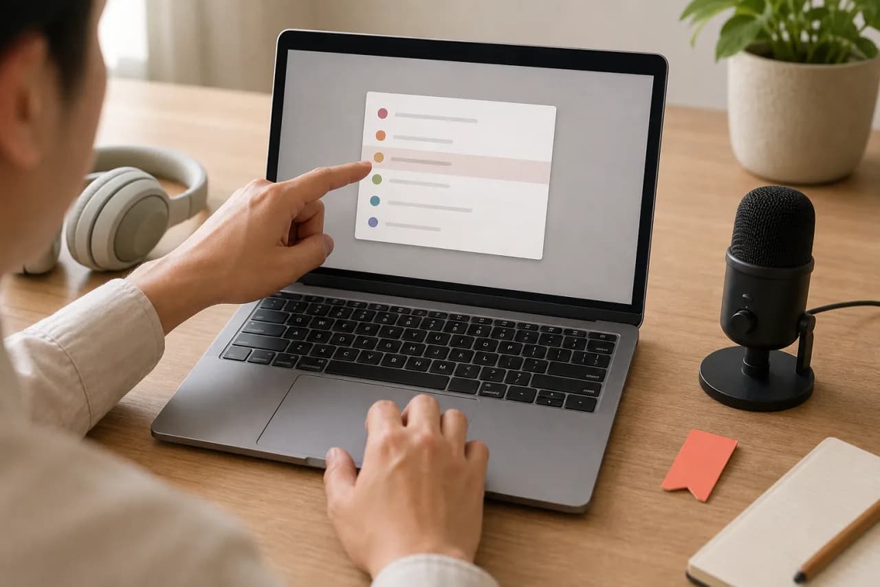 A multilingual user selecting a recognition locale before starting the microphone